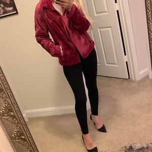 Cranberry jacket 100% polyesterFaux Fur